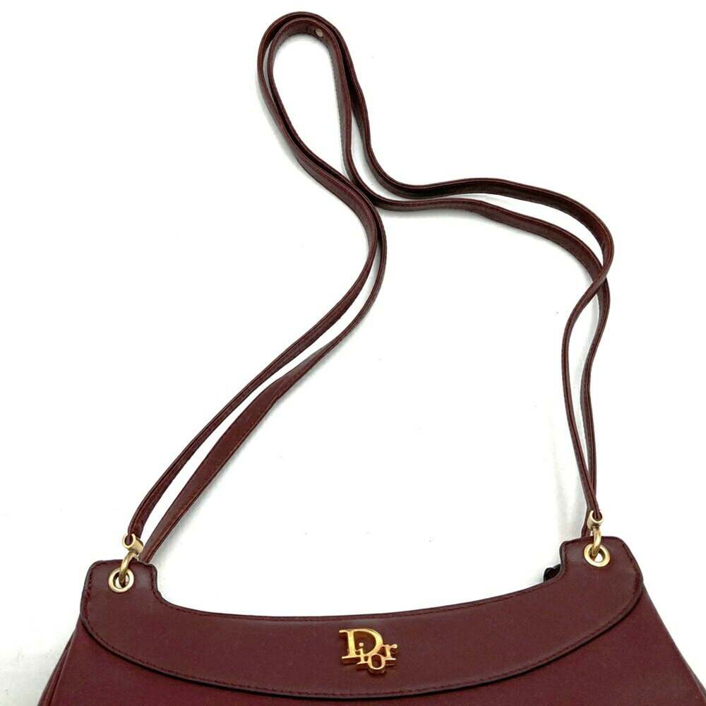 CHRISTIAN DIOR Vintage Red Leather Shoulder Bag - Picture 6 of 9